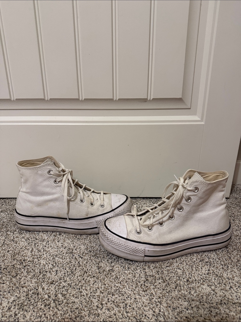 Converse White High-Top Sneakers